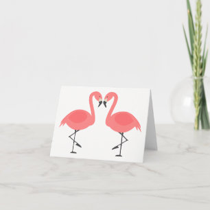 Carte Tropical rose Flamant rose Amour Bonjour Penser de