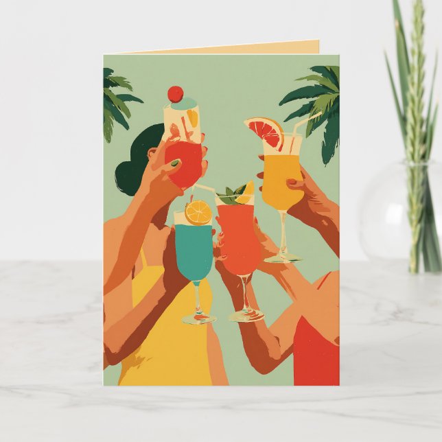 Carte Tropical Toast to Bride-to-Be (Devant)