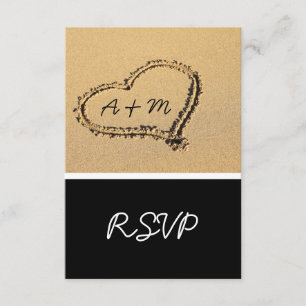 Carte tropicale du mariage de plage RSVP pour