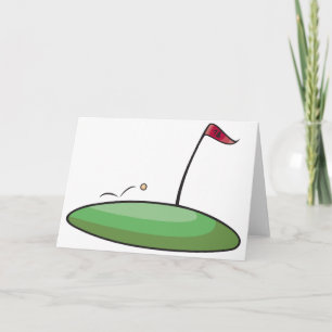Carte Trou de putting Golf Green avec drapeau 18