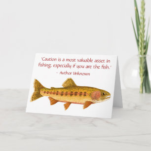 Carte Trout card avec Funny Saying