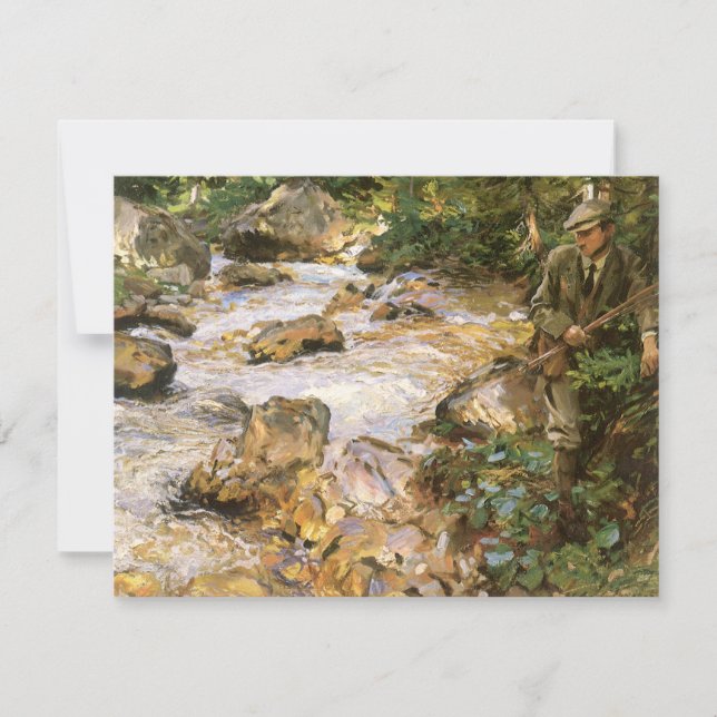 Carte Trout Stream in the Tyrol par John Singer Sargent (Devant)