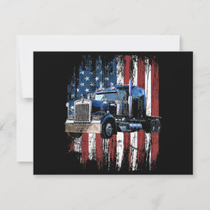 Carte Trucker American Flag Truck Driver Truck Driver Gi