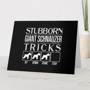 Carte Trucs de Schnauzer Géant Stubborn, Schna Géant Fun