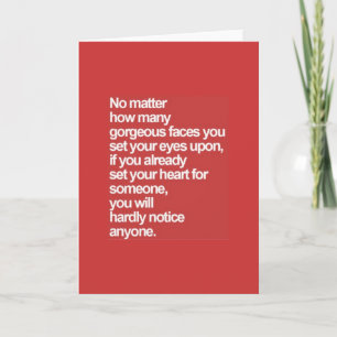 CARTE TRUE LOVE CITE COMBIEN DE VISAGES GORGEEUX ONT DÉF