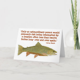 Carte Truite de ruisseau avec une citation humoristique