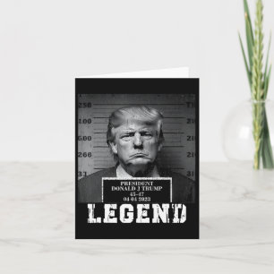 Carte Trump 2024 Mugshot Président Légende