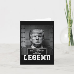 Carte Trump 2024 Mugshot Président Légende