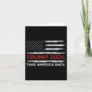 Carte Trump 2024 Reprenez l'Amérique Élection Drapeau Pa