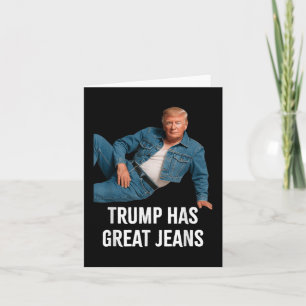 Carte Trump A De Grands Jeans Drôle Graphique Teinté Ret