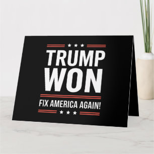 Carte Trump a gagné MAGA Trump vainqueur 2024 Réparer l'