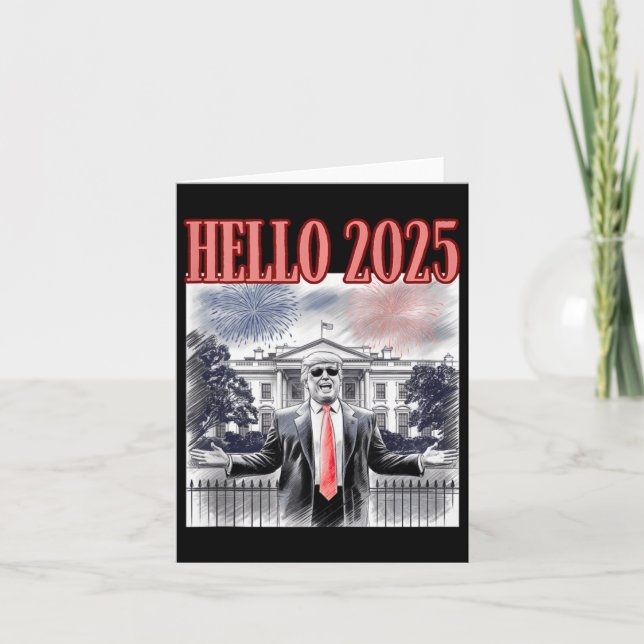 Carte Trump Bonjour 2025 Nouvel An Réveillé Da Conservat (Devant)