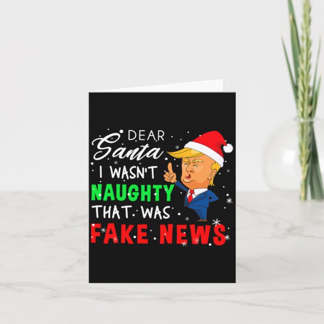Carte Trump Christmas Pajamas Shirt Dear Santa  (Devant)