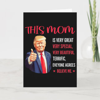 Carte Trump Citations Drôles Fête des Mères Cette Maman 