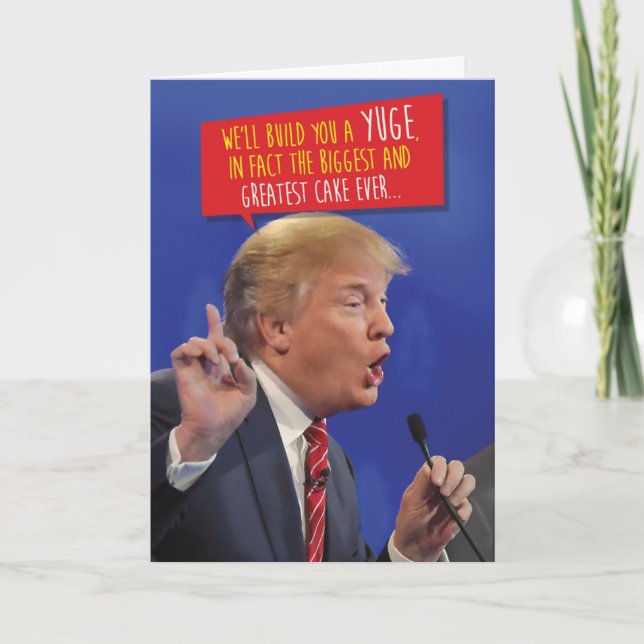 Carte Trump Construire Un Gros Gâteau Voiture De Voiture (Devant)