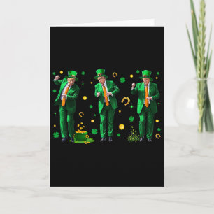 Carte Trump dansant la Saint-Patrick , Uni-adultes, Noir