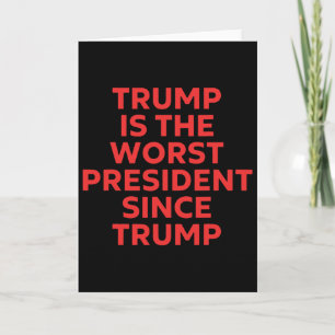Carte Trump est le pire président depuis Trump