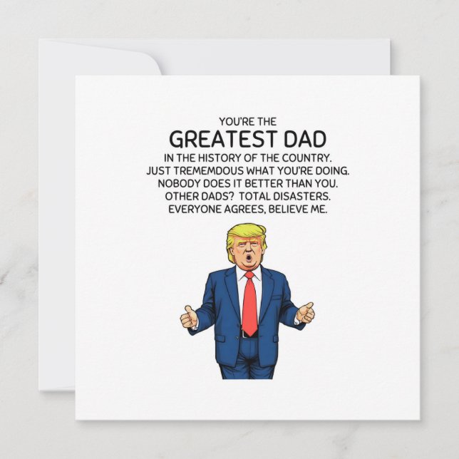 Carte Trump Fête des pères Trump papa anniversaire (Devant)