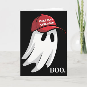 Carte Trump Halloween Fantôme Boo Faire Sauver Animaux D
