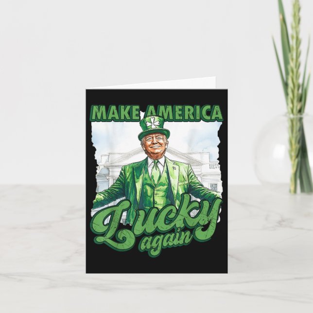 Carte Trump Jour de la Saint Patrick drôle Rendre l'Amér (Devant)