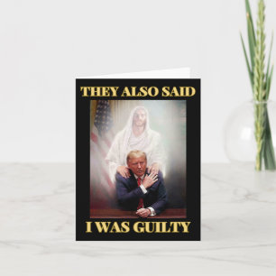 Carte Trump Pas Coupable Jésus Christ Patriot Priez Maga
