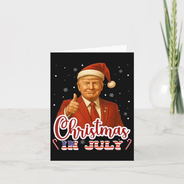 Carte Trump Père Noël Noël En Juillet Vacances D'Été (Devant)