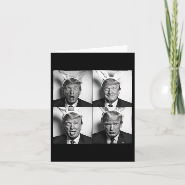 Carte Trump Photobooooooooooooooooooth Dans Bunny Pâques (Devant)