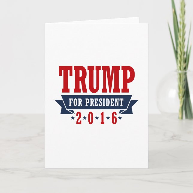 Carte Trump Pour Président 2016 Certified Ribbon (Devant)