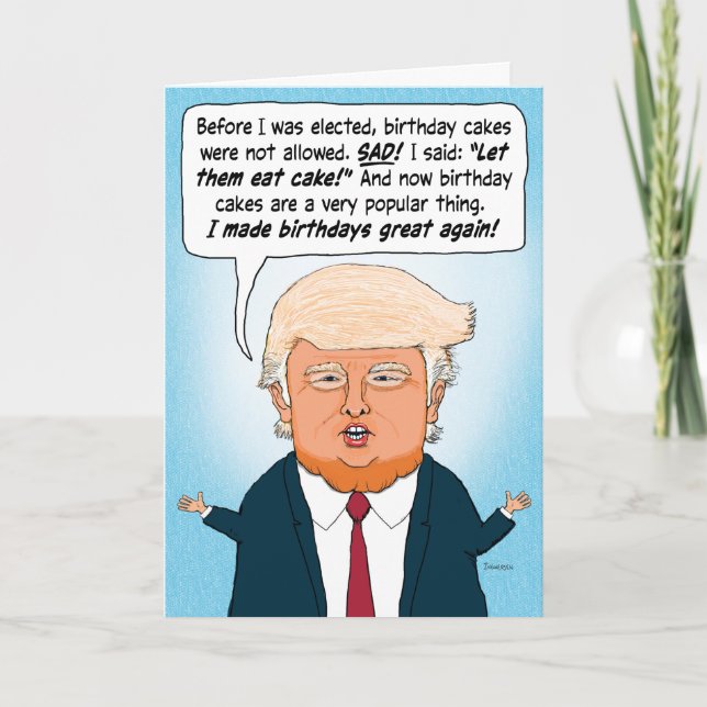 Carte Trump rend les anniversaires de nouveau formidable (Devant)