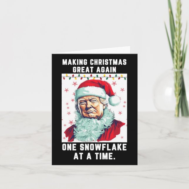 Carte Trump Rendre Noël Grand Une Fois De Plus Un Snowfl (Devant)