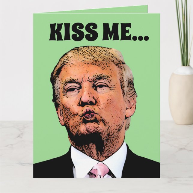CARTE TRUMP ST. PATRICK'S DAY KISSES BIG GREETING CARD (Devant)
