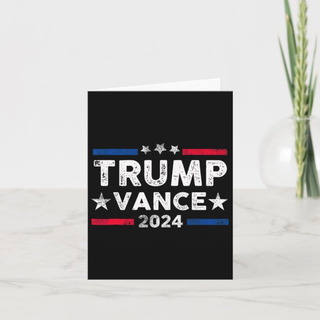 Carte Trump Vance 2024 Président Trump partisan Réélecti (Devant)