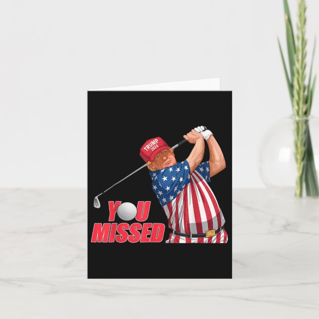 Carte Trump Vous Avez Raté Golf Drôle Chapeau Rouge  (Devant)