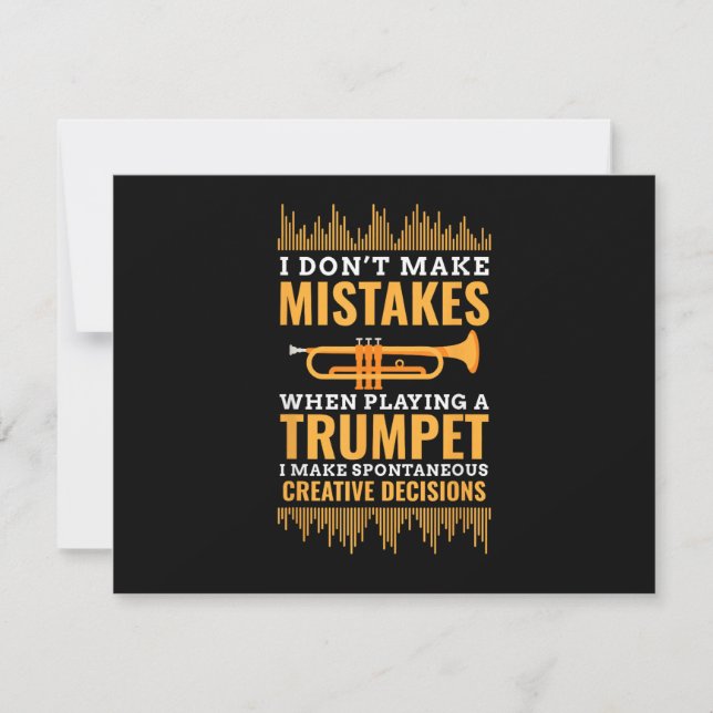 Carte Trumpet Funny Musician Band Player Trumpeter Gift (Devant)
