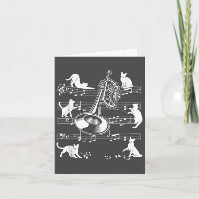 Carte Trumpeter Cats For Cat Loving Trumpet Player  (Devant)