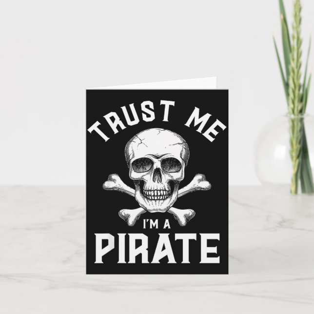 Carte Trust Me I'm A Rate - Funny Skull Crossbones Boote (Devant)
