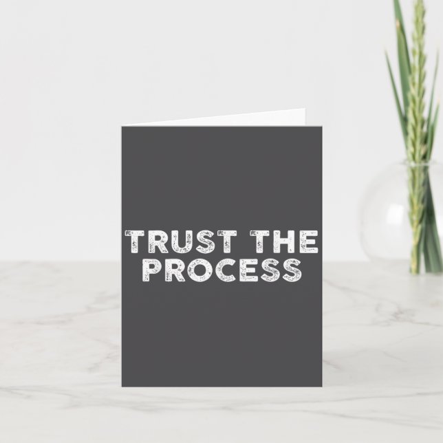Carte Trust The Process Srts Slogan Motivational  (Devant)