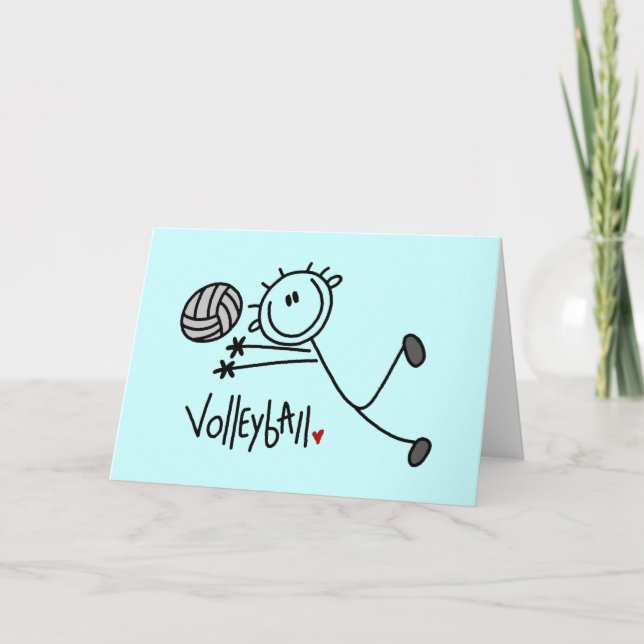 Carte Tshirts et cadeaux de volley-ball de base-ball (Devant)