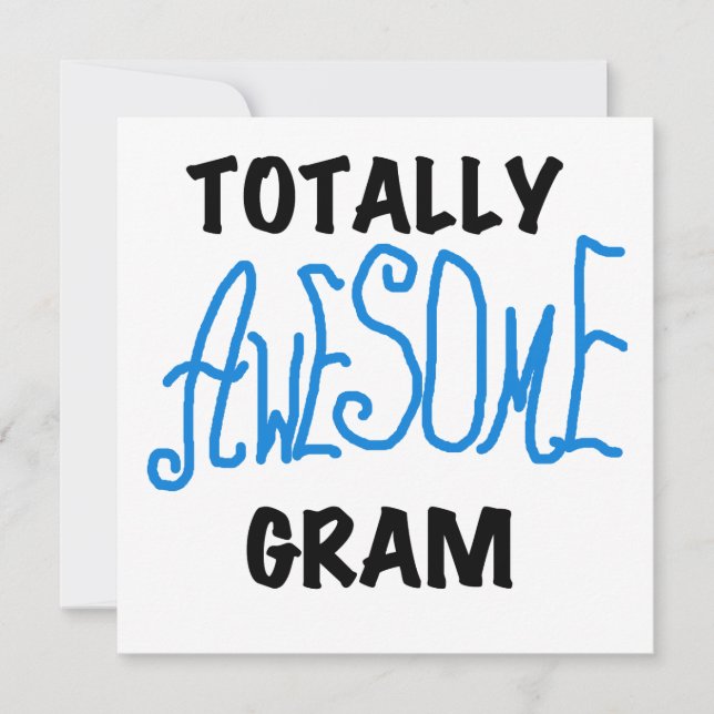 Carte Tshirts et cadeaux Gram Blue totalement géniaux (Devant)