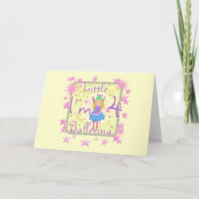 Carte Tshirts et cadeaux pour le 4e anniversaire de Ball (Devant)