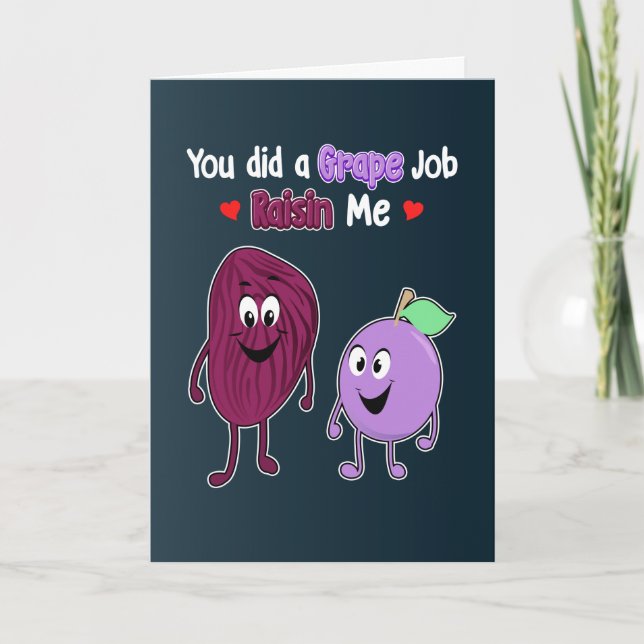 Carte Tu As Fait Un Travail De Raisin Drôle Fête des pèr (Devant)