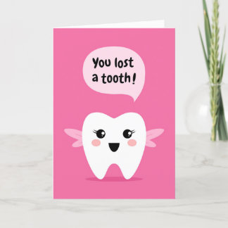 Carte Tu as perdu une fée de dents et de dents