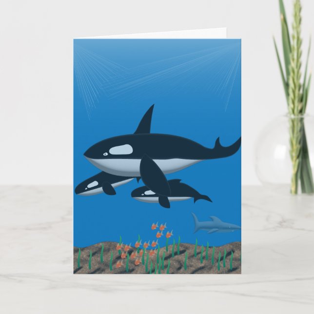 Carte Tu es la baleine d'un papa (Devant)