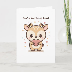 Carte Tu es le cerf de mon cœur Mignon Puchi Dōshi Cerf