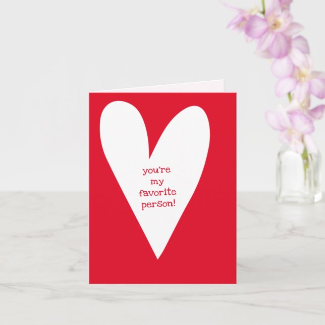Carte Tu es ma personne préférée ! | Amitié à grand cœur (Orchidée)