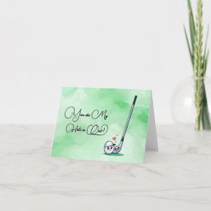 Carte Tu es mon trou en un amour de golf mignon
