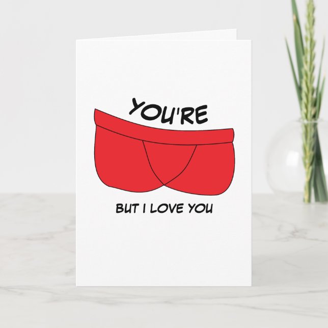 Carte Tu es nul mais je t'aime, Saint-Valentin (Devant)