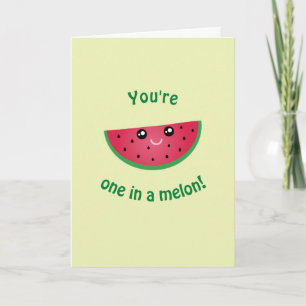 Carte Tu es un dans un melon drôle mignon joyeux anniver