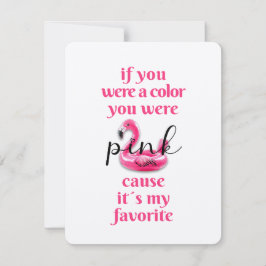 Carte Tu étais rose