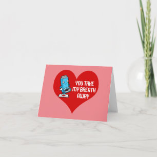 CARTE TU ME COUPES LE SOUFFLE DRÔLE DE SAINT VALENTIN
